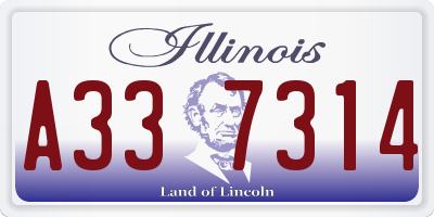 IL license plate A337314