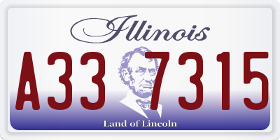 IL license plate A337315