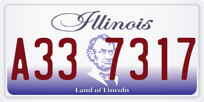 IL license plate A337317