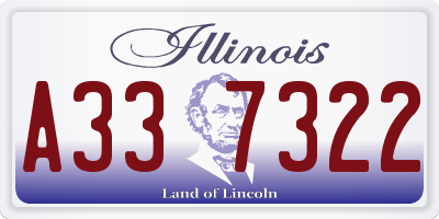 IL license plate A337322