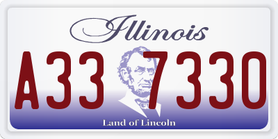 IL license plate A337330