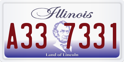 IL license plate A337331