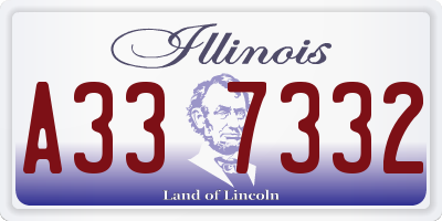 IL license plate A337332