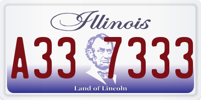 IL license plate A337333
