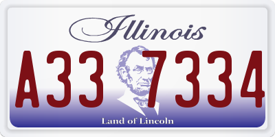 IL license plate A337334