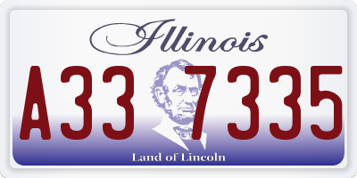 IL license plate A337335