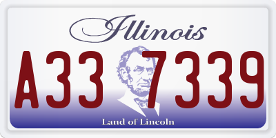 IL license plate A337339