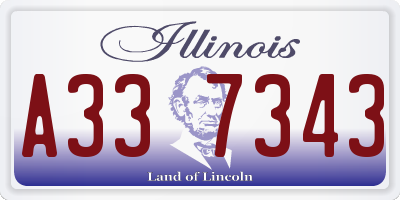 IL license plate A337343