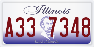 IL license plate A337348