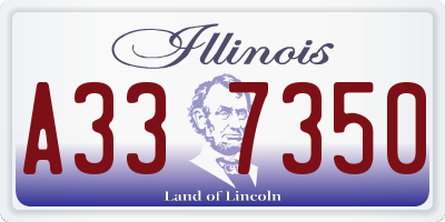 IL license plate A337350