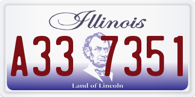 IL license plate A337351