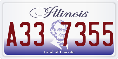 IL license plate A337355