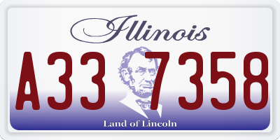 IL license plate A337358