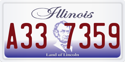 IL license plate A337359