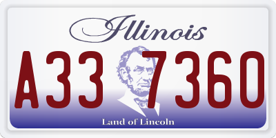 IL license plate A337360