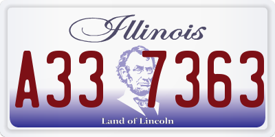 IL license plate A337363