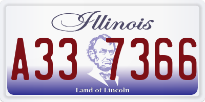 IL license plate A337366