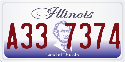 IL license plate A337374