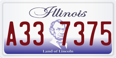 IL license plate A337375