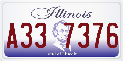 IL license plate A337376