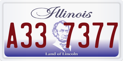 IL license plate A337377