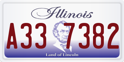 IL license plate A337382