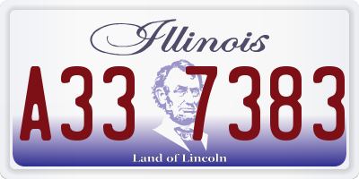 IL license plate A337383