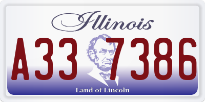 IL license plate A337386