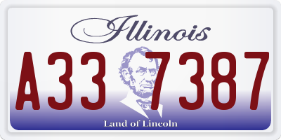 IL license plate A337387