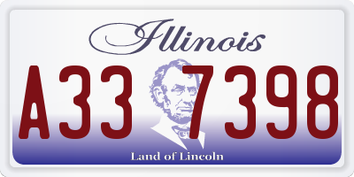 IL license plate A337398