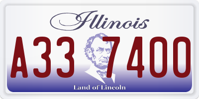 IL license plate A337400