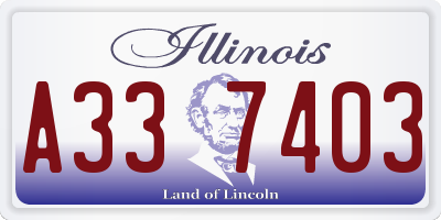 IL license plate A337403