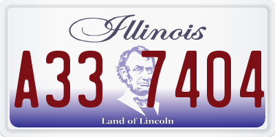 IL license plate A337404
