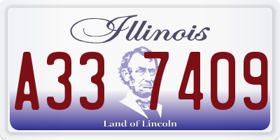 IL license plate A337409