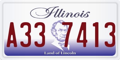 IL license plate A337413