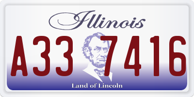 IL license plate A337416