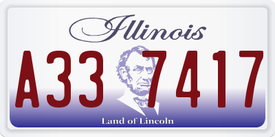 IL license plate A337417