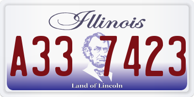 IL license plate A337423