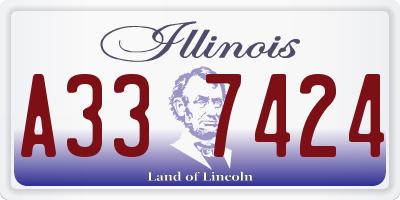 IL license plate A337424
