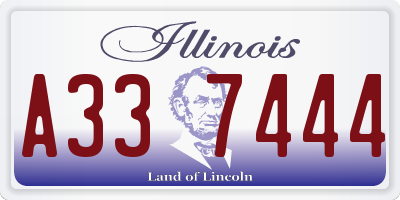 IL license plate A337444