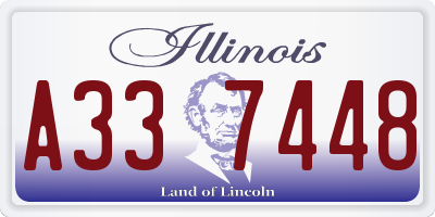 IL license plate A337448