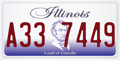 IL license plate A337449