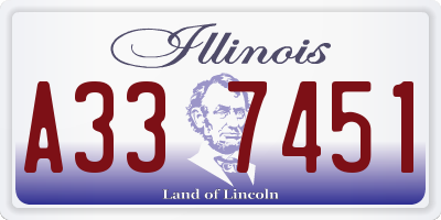 IL license plate A337451