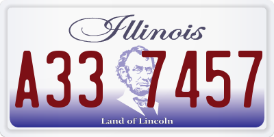 IL license plate A337457