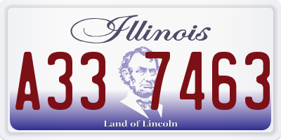 IL license plate A337463
