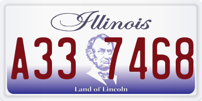 IL license plate A337468