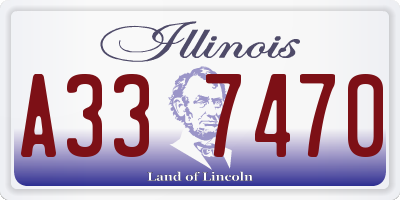 IL license plate A337470