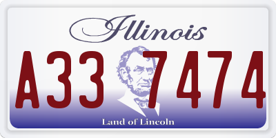 IL license plate A337474