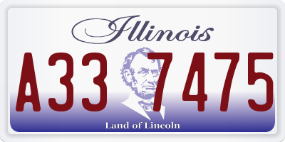 IL license plate A337475