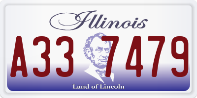 IL license plate A337479